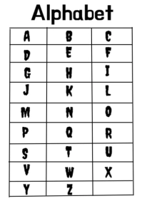 Alphabet Number Poster A2 template