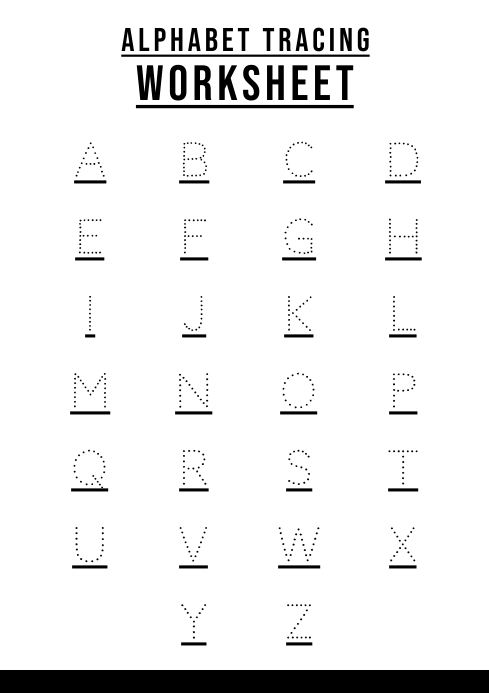 Tracing Copy Copy of Alphabet Tracing Worksheet | PosterMyWall