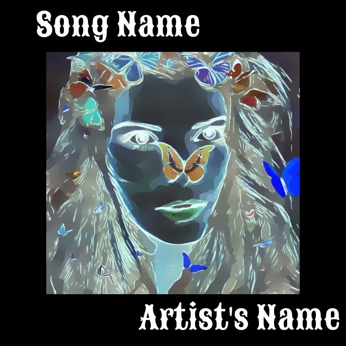 Alternative album cover template