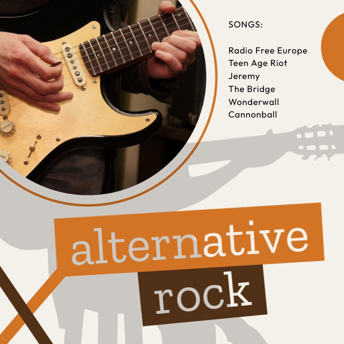 Alternative Rock Music Template Cover ng Album