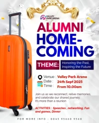 Alumni homecoming weekend celebration gathering  graduates week social media post flyer template Instagram Portrait