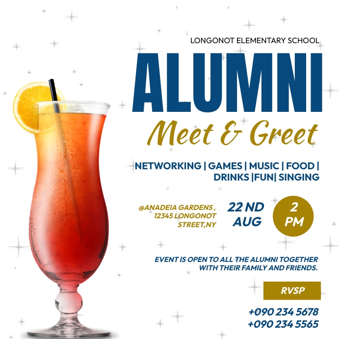 ALUMNI MEET & GREET FLYER Template | PosterMyWall