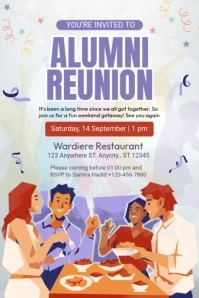 Alumni Reunion Invitation Poster template