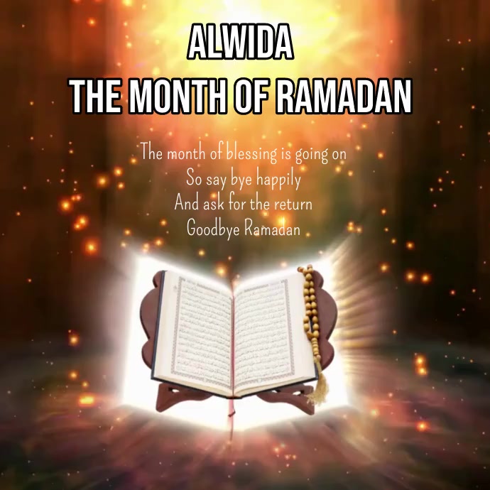alwida ramadan,goodbye and farewell ramadan Instagram Post template