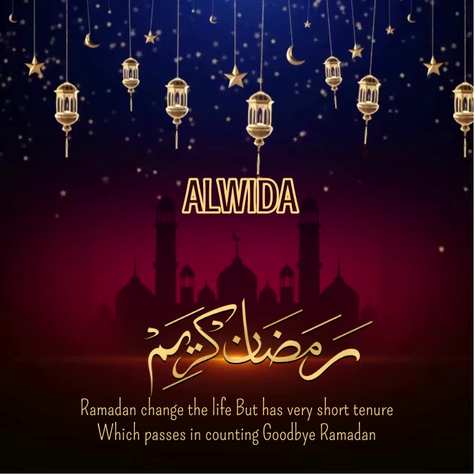 alwida ramadan,goodbye and farewell ramadan Wpis na Instagrama template