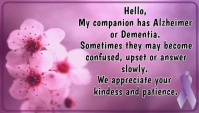 Alzheimers & Dementia Caregiver Card template