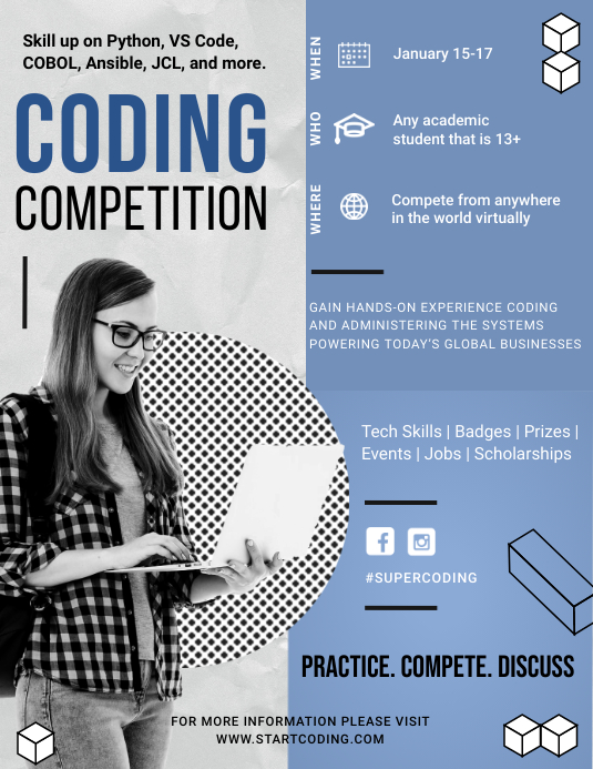 Amateur Coding Competition Tournament Flyer Template | PosterMyWall