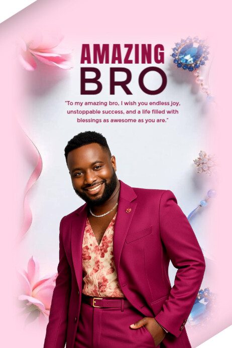 Amazing bro Poster template