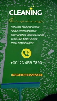 Green Cleaning Services Instagram Story Template
