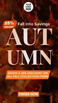 Amazing fall promo mobile video size Pantalla Digital (9:16) template