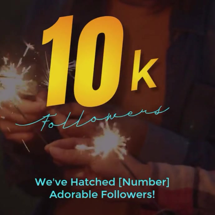 Amazing followers milestone number template | PosterMyWall