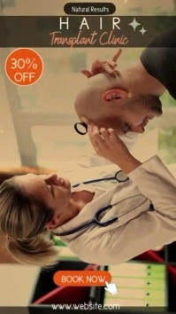 Amazing Hair transparant clinic story post Instagram-verhaal template