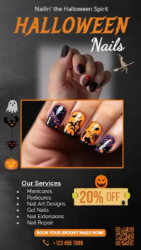 Amazing halloween nails ad Instagram Story template
