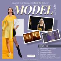 Violet Model Agency Promotion Quadrado Template