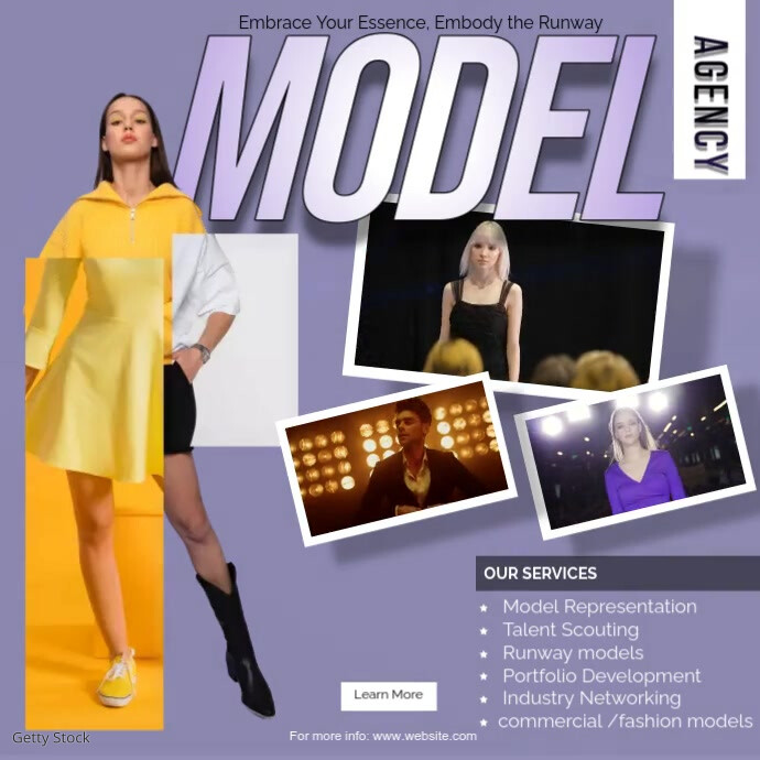 Amazing model agency services ad Template | PosterMyWall