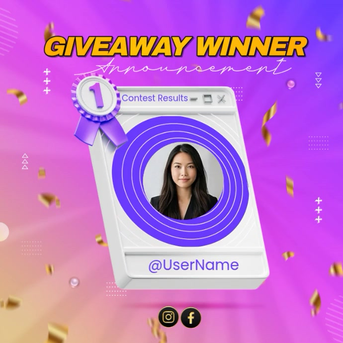 Contaste Winner Contest Winner Announcement Template | PosterMyWall