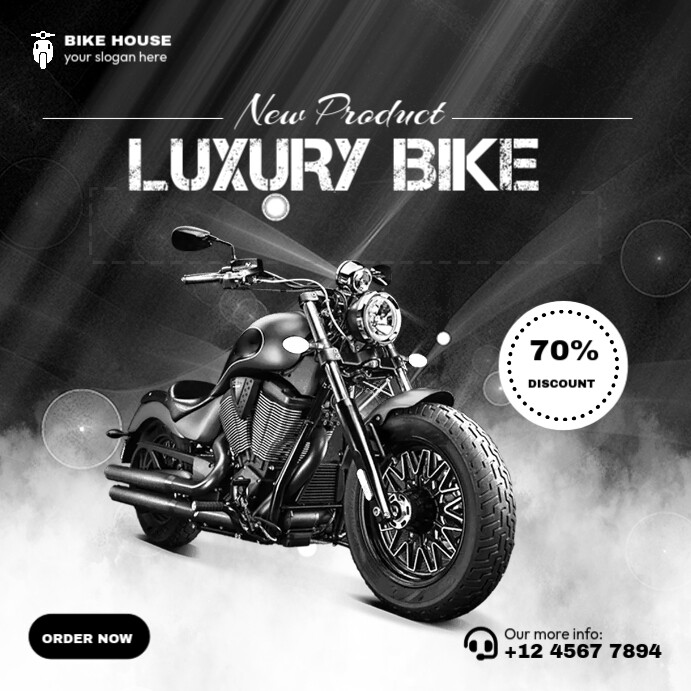 amazing motorcycle social media instagram post template design ...