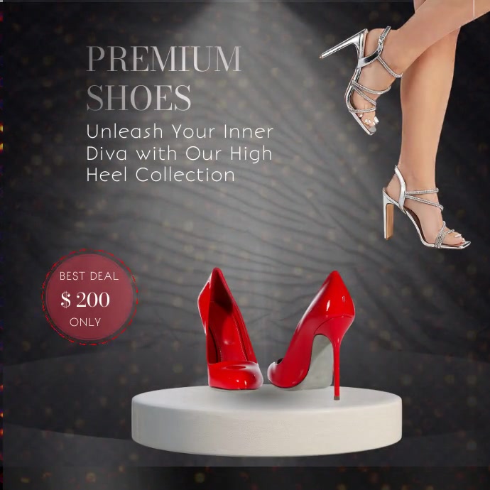 amazing premium ladies shoes ad Template | PosterMyWall