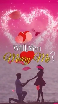 amazing romantic will u marry me mobile size WhatsApp Status template