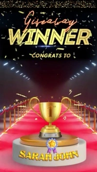 Amazing winner annoucement mobile size Instagram Story template
