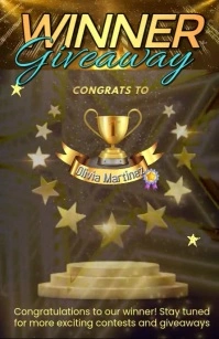 Amazing winner annoucement TABLOID size template