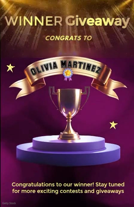 Amazing winner annoucement TABLOID size template