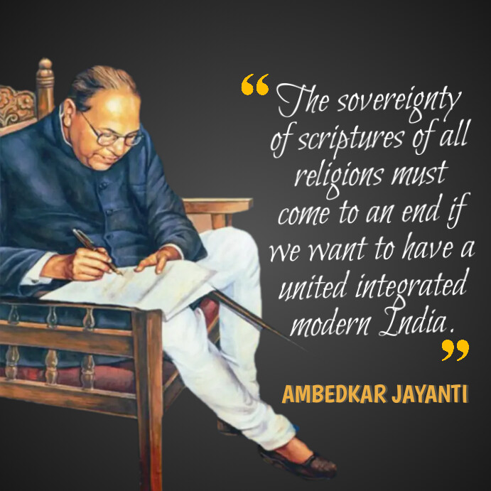Ambedkar jayanti Background design template Instagram Post