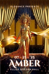 Amber Night Poster template