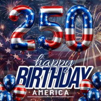 America 250th anniversary celebration Template Kvadrat (1:1)