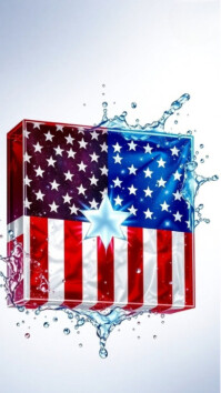America flag wallpaper Digital Display (9:16) template