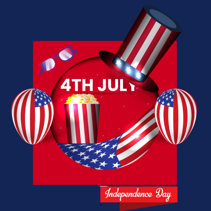America independence day Instagram Post template
