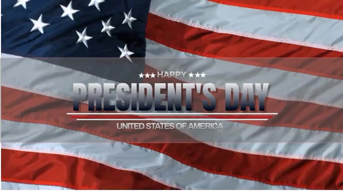 America President's Day Ekran reklamowy (16:9) template