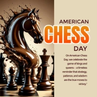 American chess day Publicación de Instagram template