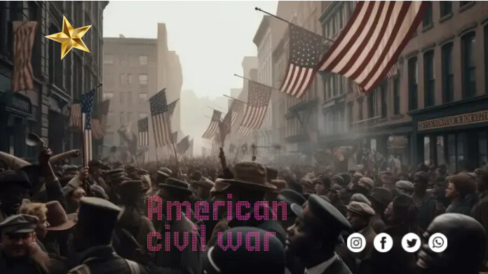 American civil war Post di Twitter template