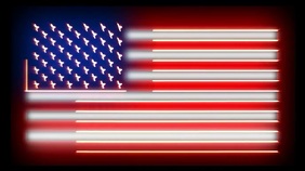 American Flag Zoom Virtual Background Video Presentation (16:9) template