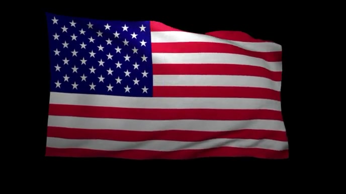 American Flag Zoom Virtual Background Video Apresentação (16:9) template