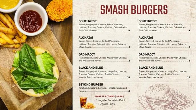 Copy of American Food Menu Template | PosterMyWall