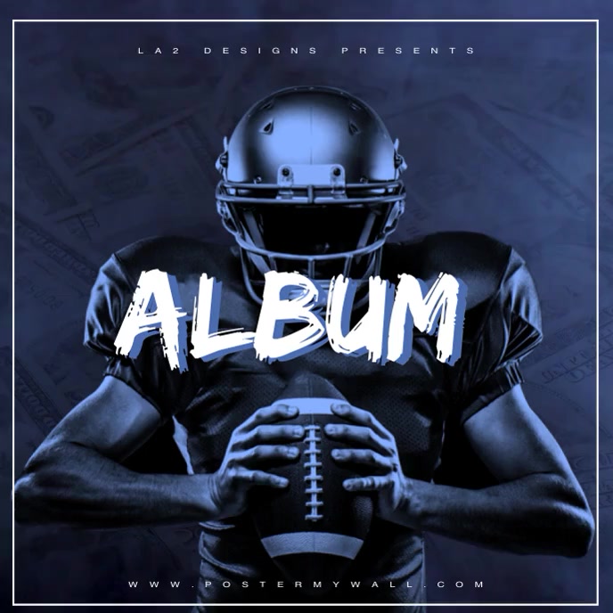 album cover with football helmet Mini Album/Card Die Set Football Album Cover Template |