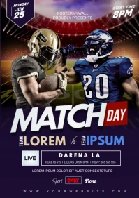 american football A4 template
