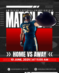 AMERICAN FOOTBALL Instagram Portrait template