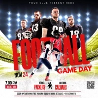 American football flyer Square (1:1) template