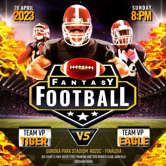 american football flyer Template PosterMyWall