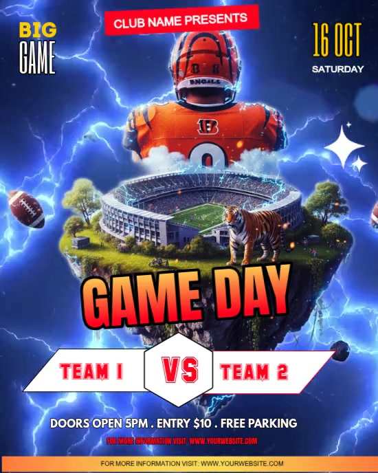 Sports Game Day Template | PosterMyWall