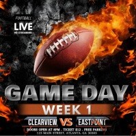 Noir Football Game Day Instagram Plasing Template