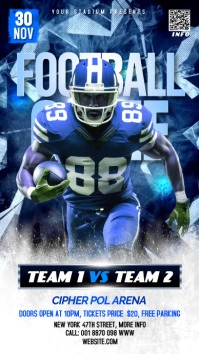 american football game flyer template Indaba yaku-Instagram