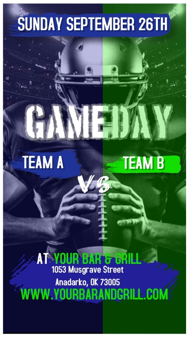 AMERICAN FOOTBALL GAMEDAY INSTAGRAM STORY Indaba yaku-Instagram template