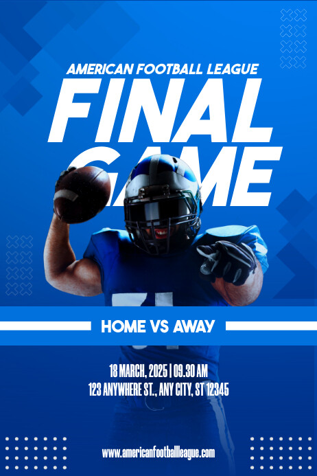 American Football League 2024 Template | PosterMyWall