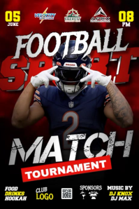 American Football Match Day Poster template