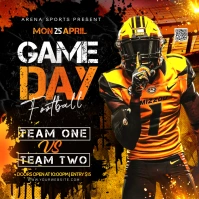 AMERICAN FOOTBALL MATCH DAY FLYER Instagram Post template