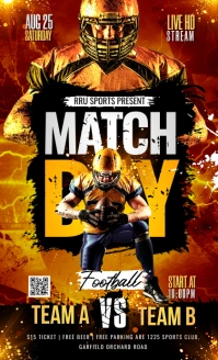 AMERICAN FOOTBALL MATCH DAY FLYER US Legal template